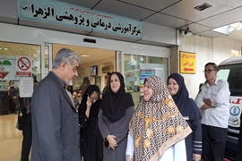 بازدید فرماندار شهرستان رشت از مرکز آموزشی و درمانی الزهرا (س) رشت